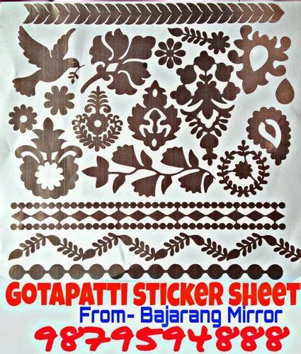 Golden Designer Gota Patti Sticker at Rs 15 in Surat | ID: 14568528630