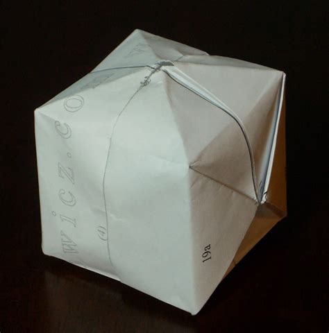 Cube (a.k.a. Waterbomb) Printable Origami Instructions