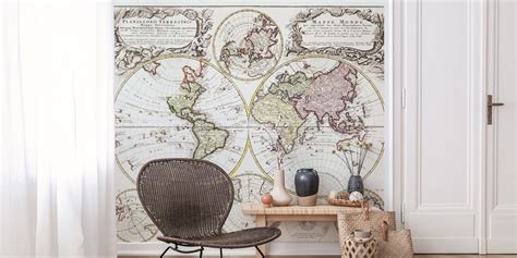 Antique World Map 6 Wallpaper - Vintage Map Murals | Happywall