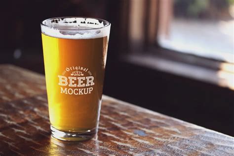 24+ Beer Glass Mockup PSD for Bar / Pub Branding - MockupCloud