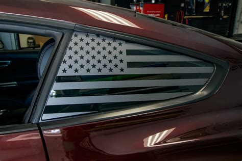 American Flag Quarter Window Decal Set (2015-2021 Mustang) - Premium ...