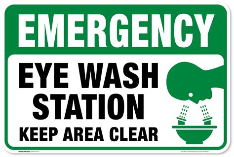 Emergency Eye Wash Signs - Aluminum & Vinyl Signs | Made in USA ...