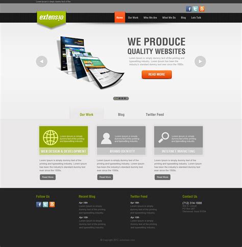 Web-Development PSD Template: Free PSD Website Templates Download ...