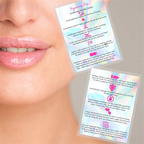 Hyaluron Pen Lip Filler Aftercare Postcard Physical Printed | Etsy