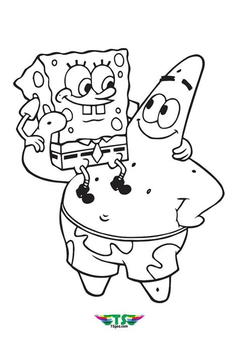 Spongebob and Patrick Coloring Page For Kids | Cartoon coloring pages ...