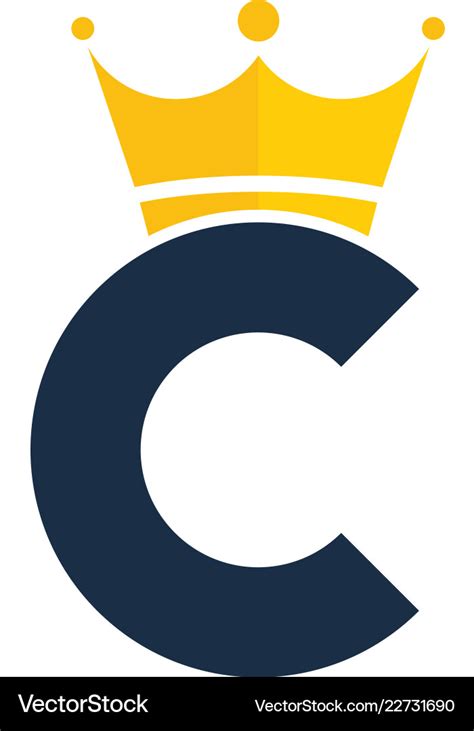 King letter c logo icon design Royalty Free Vector Image