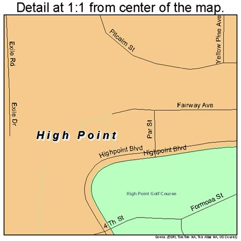 High Point Florida Street Map 1230494