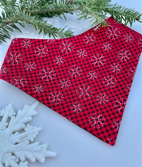 Christmas Pet Bandanas Reversible Dog bandana Holiday gift | Etsy