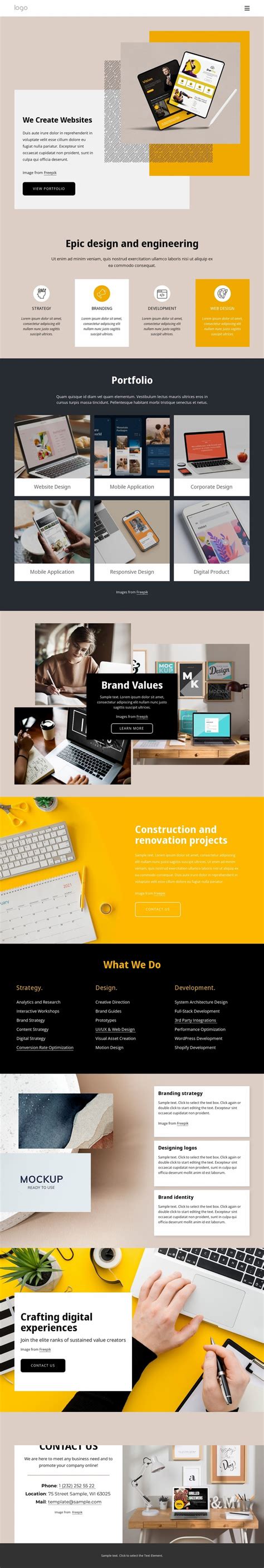 Professional web design and design Website Template