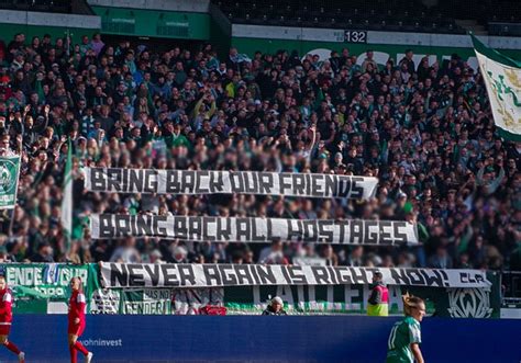 Werder Bremen fans release a statement, urging Hamas for the release of ...