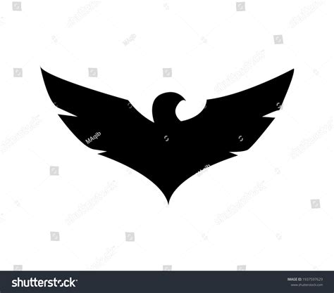 Abstract Black Bird Logo Design Template Stock Vector (Royalty Free ...