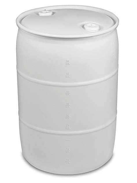 Plastic Drum - 55 Gallon, Closed Top, Natural S-10757NAT - Uline