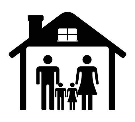 Household Icon, Family House Silhouette 20456596 Vector Art at Vecteezy