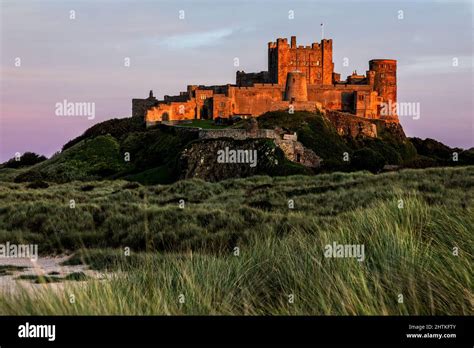 Bamburgh Castle and Beach Stock Photo - Alamy