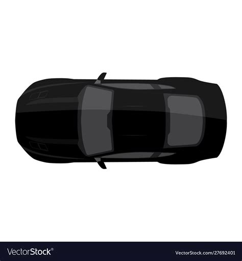 Black sport car top view generic Royalty Free Vector Image