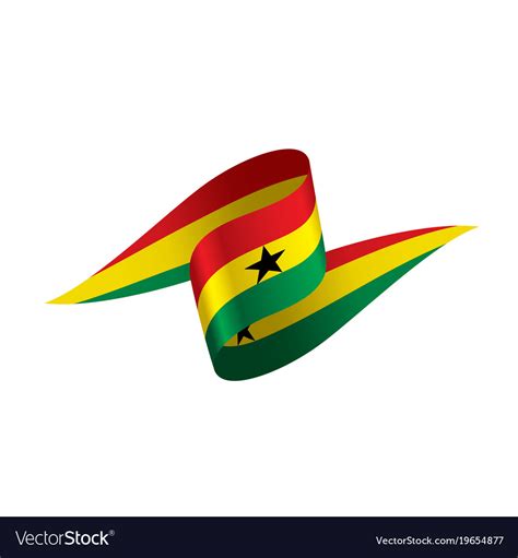 Ghana flag Royalty Free Vector Image - VectorStock