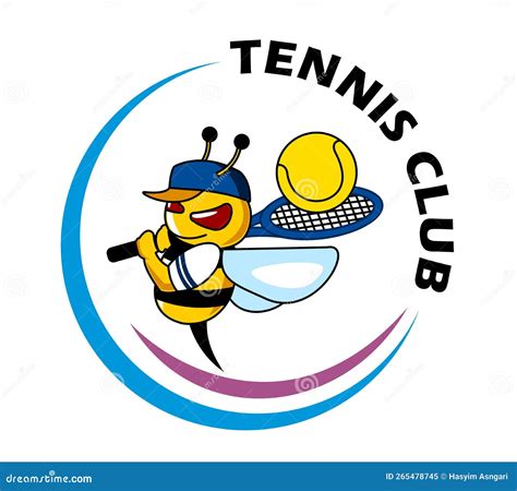 Tennis Club Logo Design Vector Stock Vector - Illustration of club ...