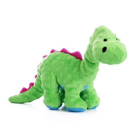 godog dinos bruto tough plush dog toy with chew guard technology, green ...