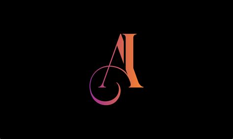 Initial Letter AI Logo. AI Stock Letter Logo Design Pro vector template ...