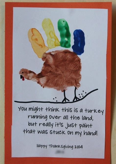 Turkey Handprint Poem Free Printable