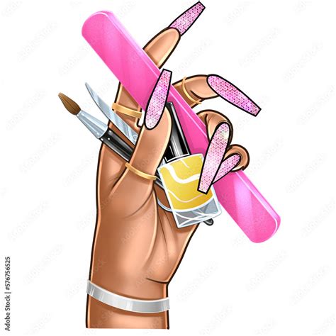 Hand with Nails Clipart, Nails logo clipart, Nails hand, Long nails ...