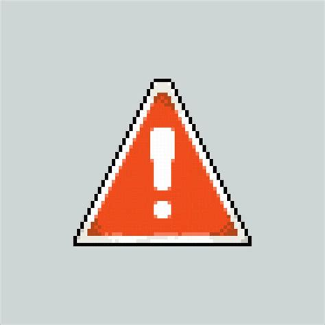 Pixel art illustration warning sign. Pixelated warning sign. warning ...