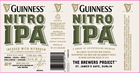 Guinness Nitro IPA - Beer Street Journal