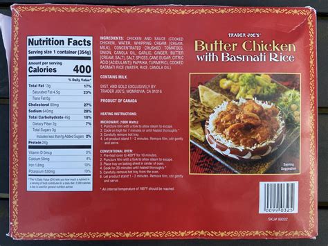 Trader Joes Butter Chicken With Basmati Rice Review Club Trader Joes