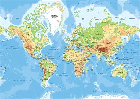 Physical World Map Mural, World Physical Map HD Wallpaper, 47% OFF