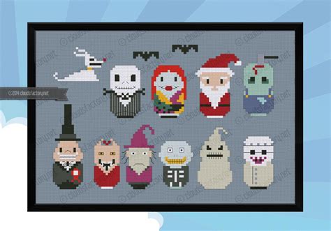 The Nightmare Before Christmas - Digital Cross Stitch Pattern