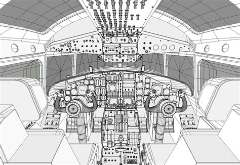 3d model e-2c hawkeye cockpit e-2