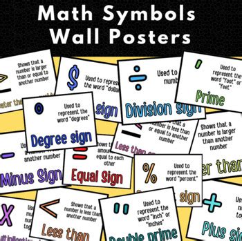 Math Symbols Addition Subtraction Multiplication Division and More ...