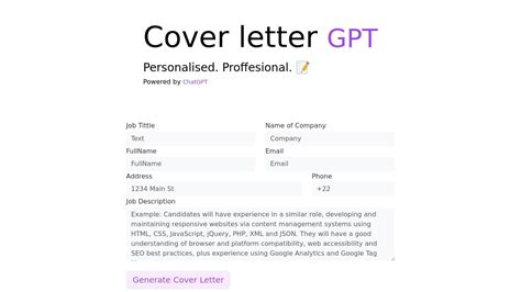 Coverletter-GPT - DoTheAI