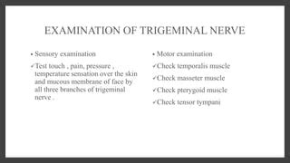 SEMINAR V & VI TRIGEMINAL NERVE AND ITS CLINICAL IMPORTANCE FINAL.pptx