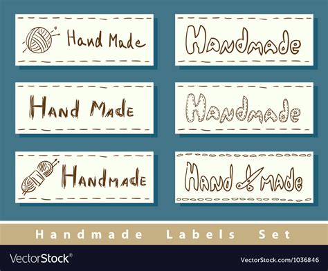 Handmade labels Royalty Free Vector Image - VectorStock