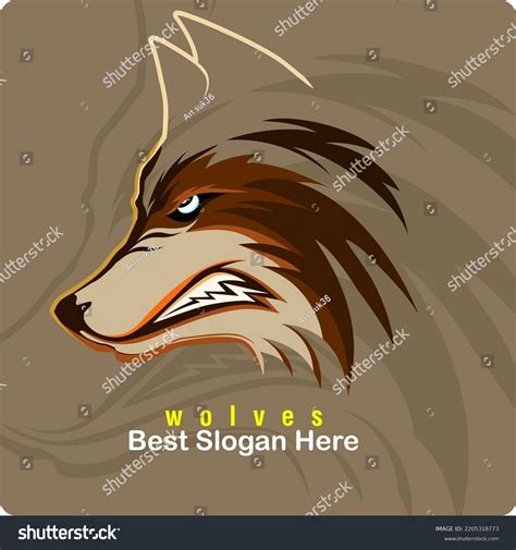 Wolf Illustration Logo Mascot Gaming Sports Stock Vector (Royalty Free ...