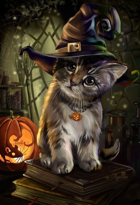 Pin von Charlotte Kempe auf KAJENNA ART | Kleine katzen, Halloween ...