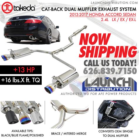 NOW SHIPPING: Tadeka Cat-Back Exhaust for 2013-2017 Honda Accord ...