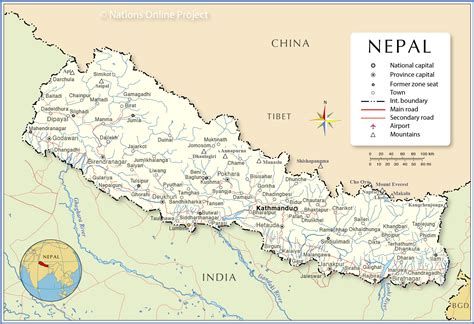 Map Of Nepal With Major Cities - Callie Veronike