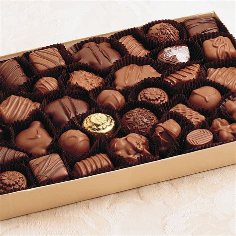 Assorted Milk & Dark Chocolates - 1 lb. Box, Boxed Chocolate ...