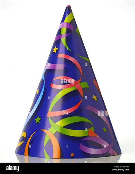 paper birthday party hat celebrate ribbons stars colorful cone shaped ...