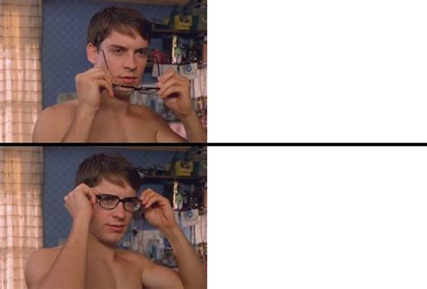 Peter Parker Wearing Glasses Blank Template - Imgflip