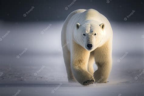 Premium Photo | Portrait of a polar bear in natural habitat