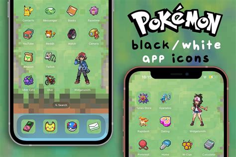 Pokémon Black & White App Icons - Pokémon App Icons Aesthetic