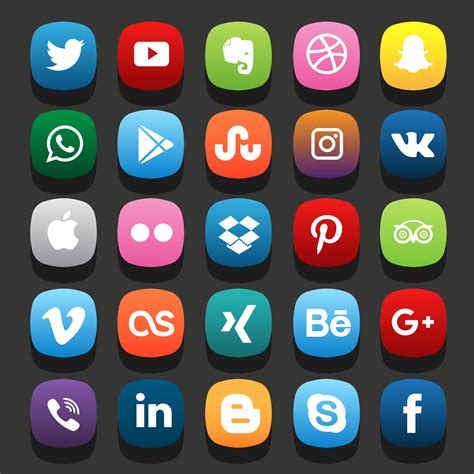 Social media icons svg download - purpleaca