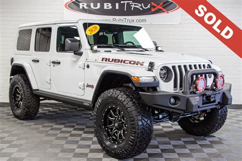 Custom Lifted 2020 Jeep Wrangler Unlimited Rubicon JL Bright White ... |