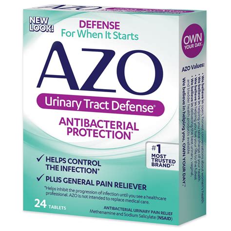 AZO Urinary Tract Defense, Antibacterial Protection & UTI Pain Relief ...