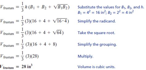 Solved: See Example.A frustum of a pyramid has a triangular bas ...