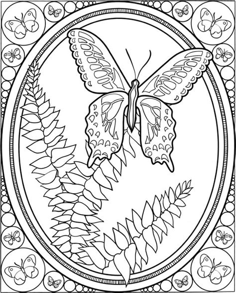 Butterfly Coloring Pages Colouring Adult Detailed Advanced Printable