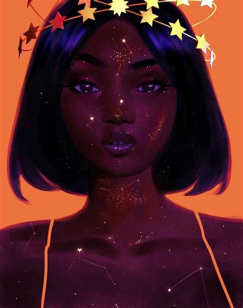 Black Women Art, Black Art, Arte Digital Fantasy, Fantasy Art, Digital ...